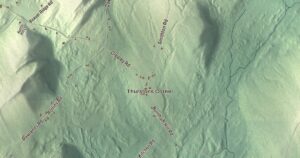 Close-up of the Freedom, Maine aerial map