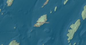 Close-up of the Freeport, Maine aerial map