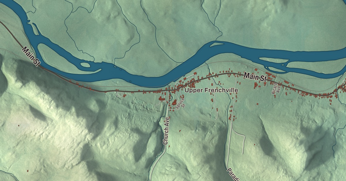 Map of Frenchville, Maine