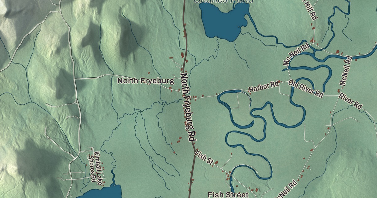 Map of Fryeburg, Maine