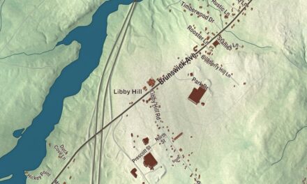 Map of Gardiner, Maine