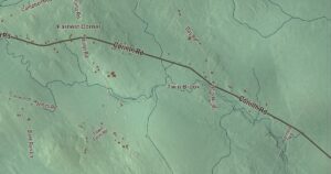 Close-up of the Garland, Maine aerial map