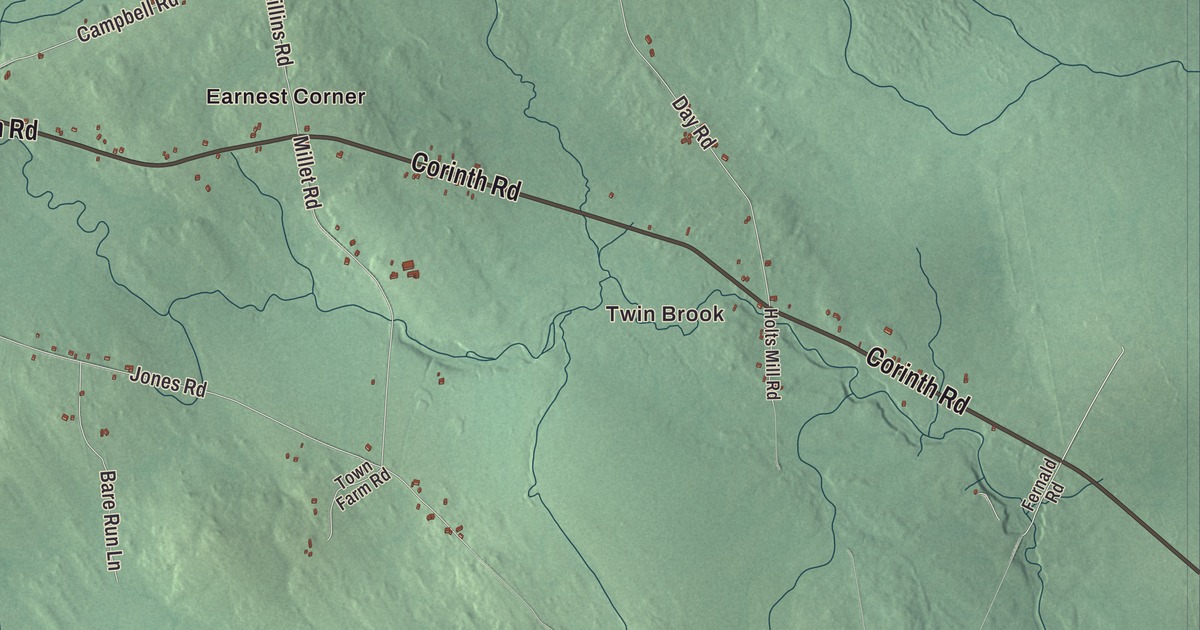 Map of Garland, Maine