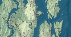 Close-up of the Georgetown, Maine aerial map