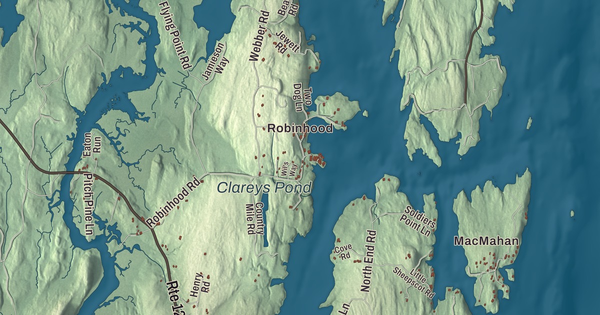 Map of Georgetown, Maine