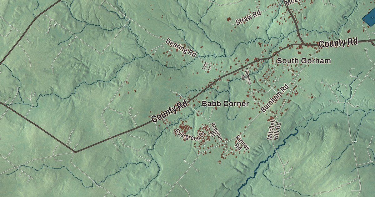 Map of Gorham, Maine
