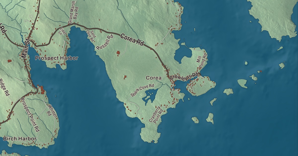 Map of Gouldsboro, Maine