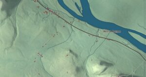 Close-up of the Grand Isle, Maine aerial map