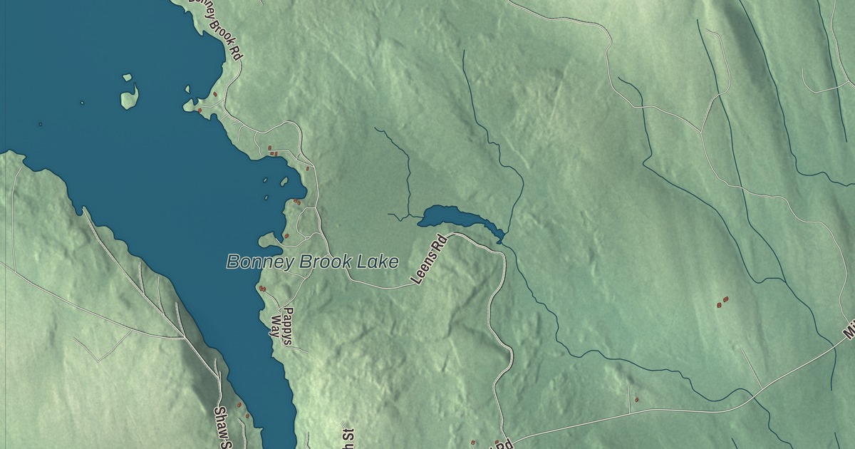 Map of Grand Lake Stream, Maine