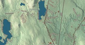 Close-up of the Gray, Maine aerial map