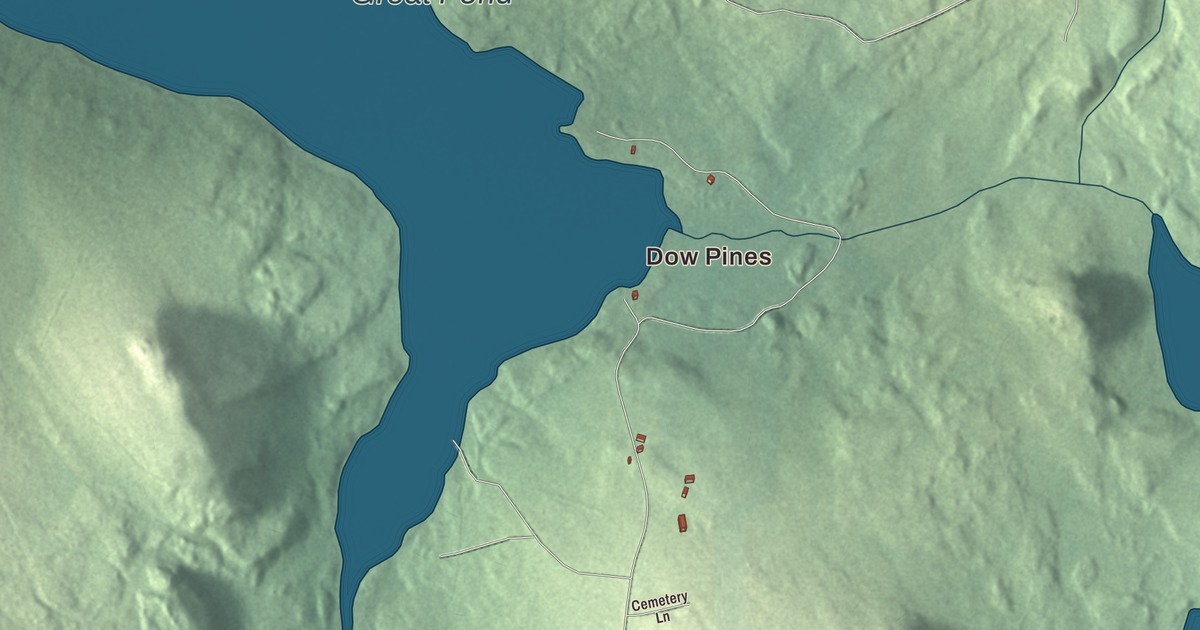 Map of Great Pond, Maine
