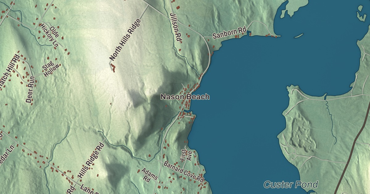 Map of Greene, Maine