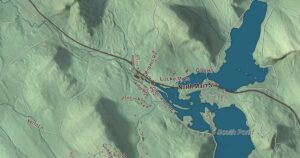 Close-up of the Greenwood, Maine aerial map