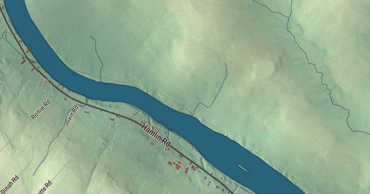 Map of Hamlin, Maine