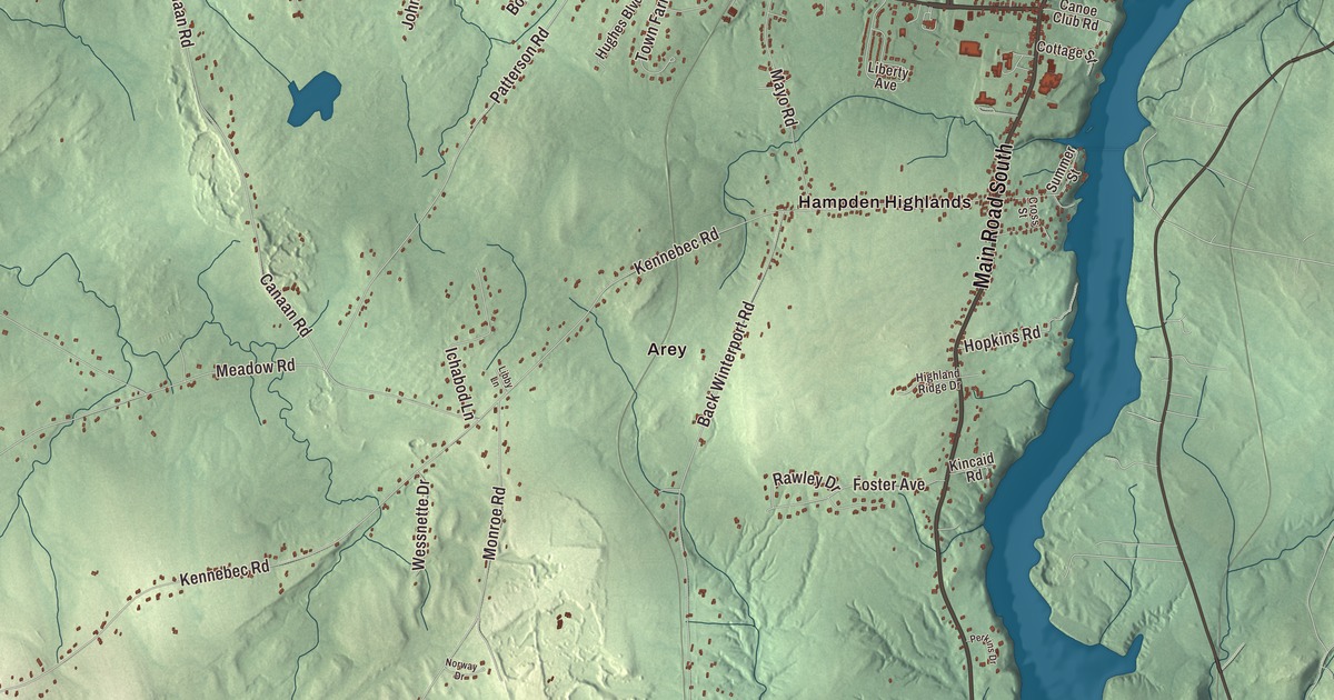 Map of Hampden, Maine