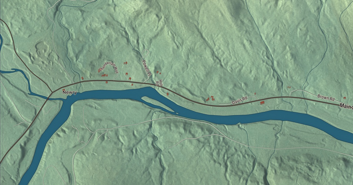 Map of Hanover, Maine