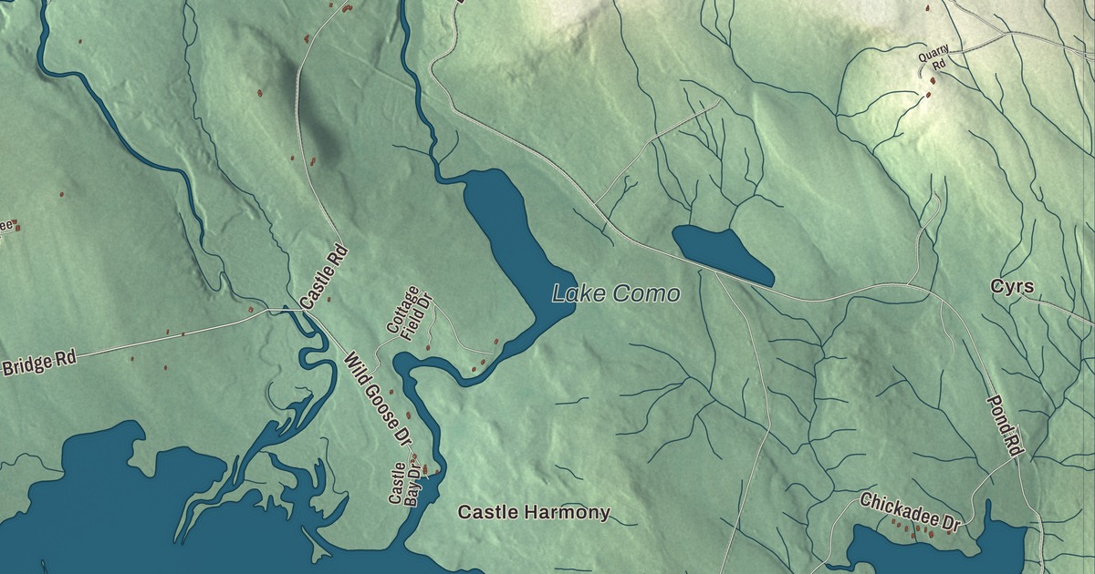 Map of Harmony, Maine