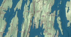 Close-up of the Harpswell, Maine aerial map
