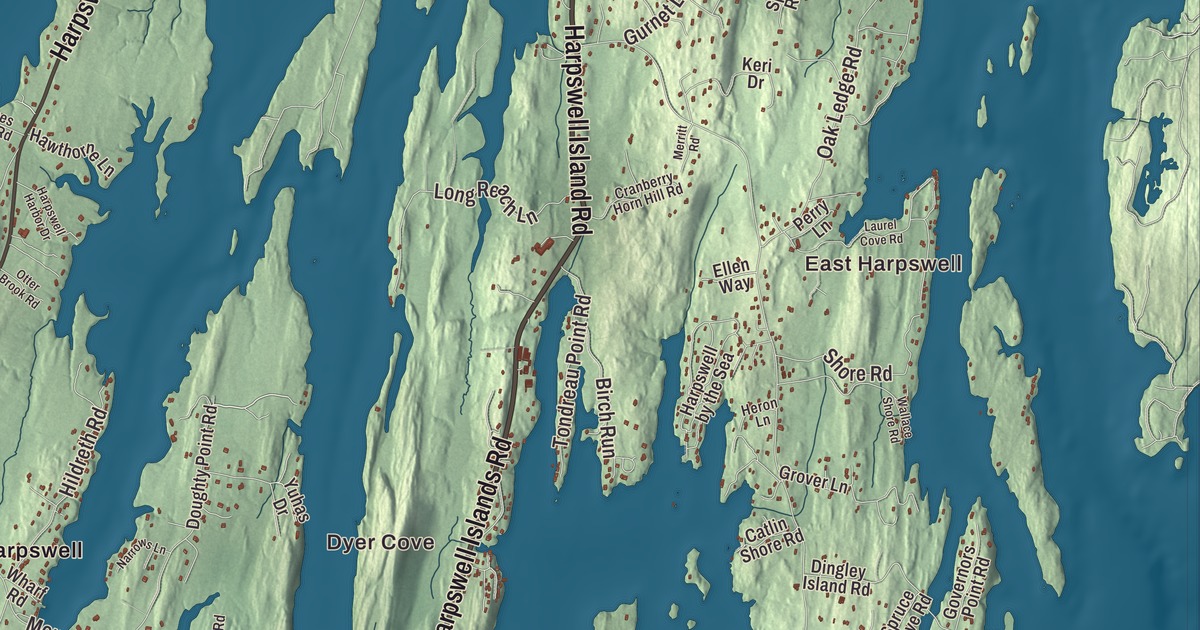Map of Harpswell, Maine