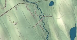 Close-up of the Harrison, Maine aerial map