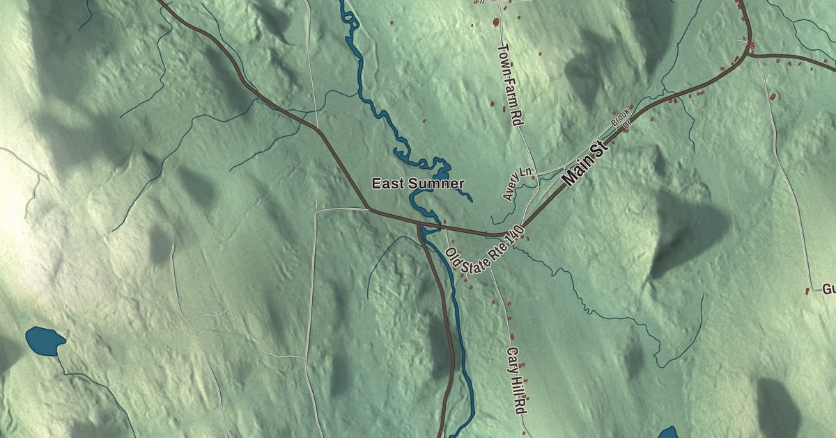 Map of Hartford, Maine
