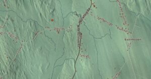 Close-up of the Hebron, Maine aerial map