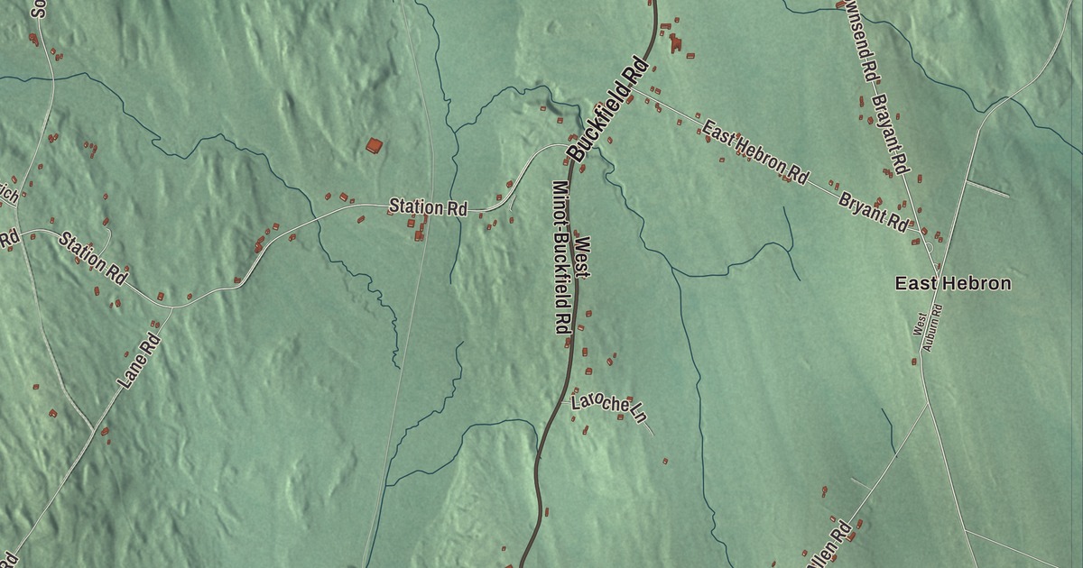 Map of Hebron, Maine