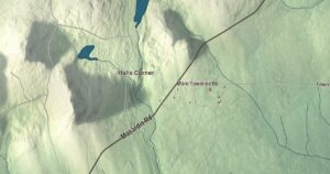 Close-up of the Hersey, Maine aerial map