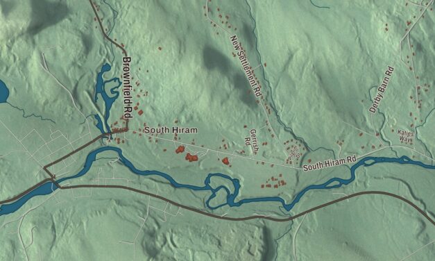Map of Hiram, Maine