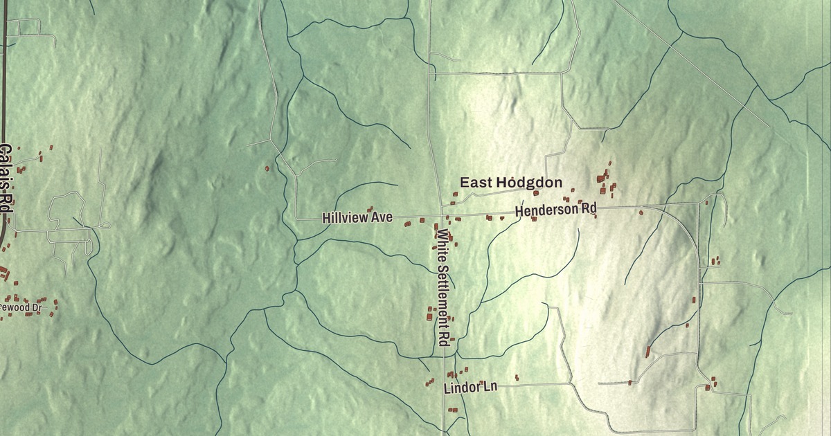 Map of Hodgdon, Maine