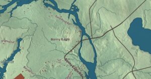 Close-up of the Hollis, Maine aerial map