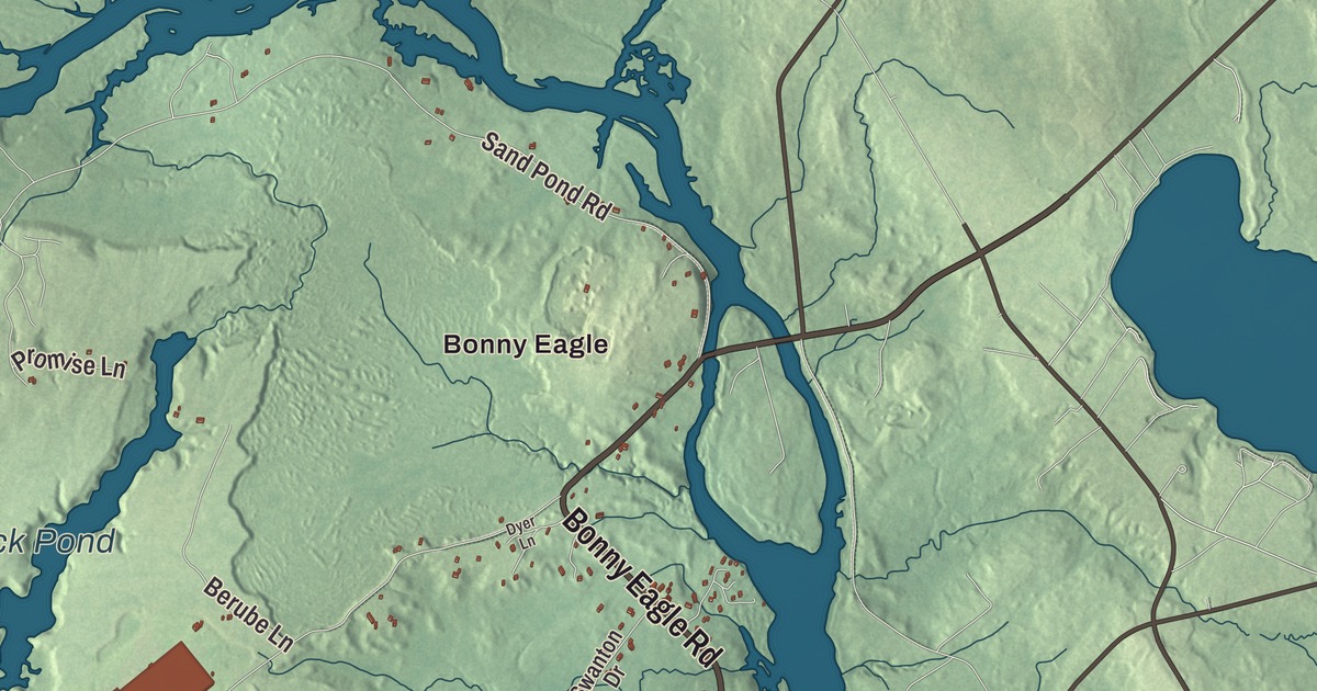Map of Hollis, Maine