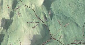 Close-up of the Hope, Maine aerial map