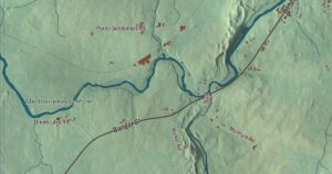 Close-up of the Houlton, Maine aerial map
