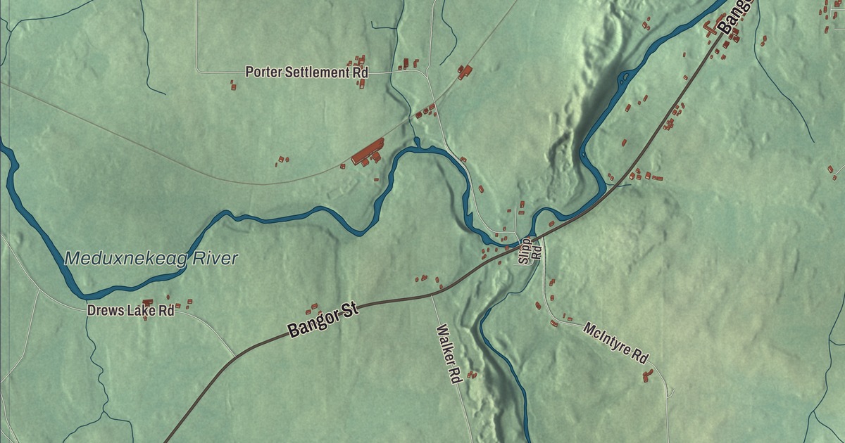 Map of Houlton, Maine