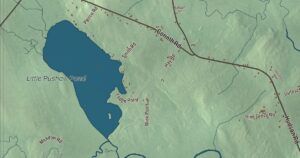Close-up of the Hudson, Maine aerial map