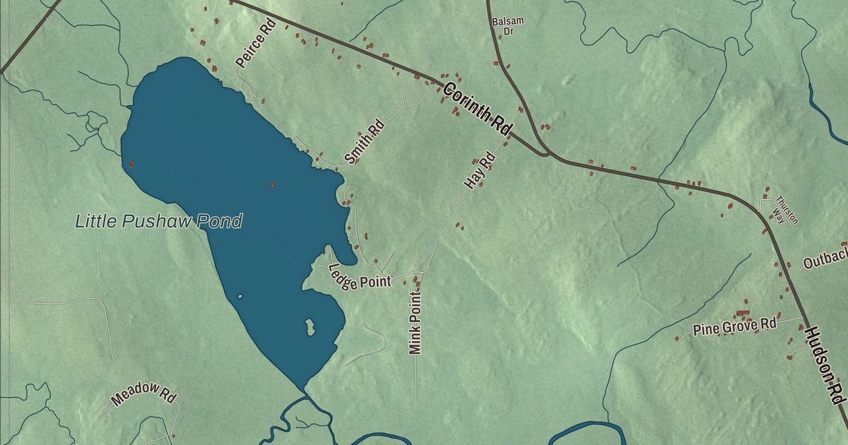Map of Hudson, Maine