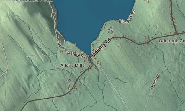 Map of Industry, Maine