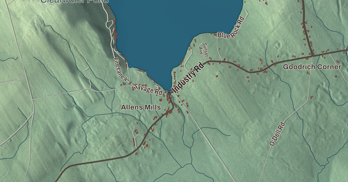 Map of Industry, Maine