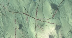 Close-up of the Jay, Maine aerial map