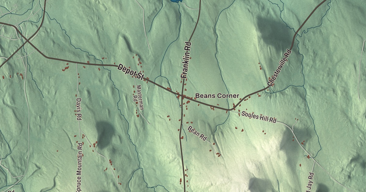 Map of Jay, Maine