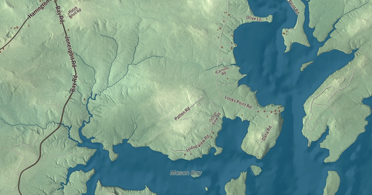 Map of Jonesboro, Maine