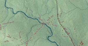 Close-up of the Kenduskeag, Maine aerial map