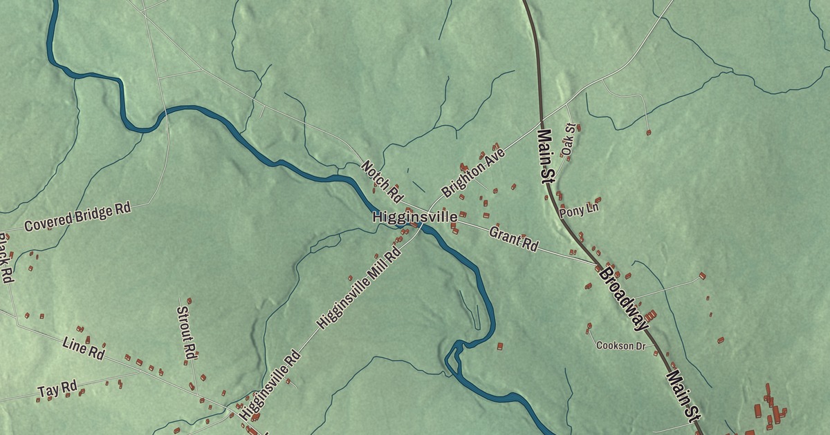 Map of Kenduskeag, Maine