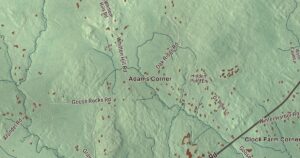 Close-up of the Kennebunkport, Maine aerial map