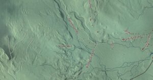 Close-up of the Kingfield, Maine aerial map