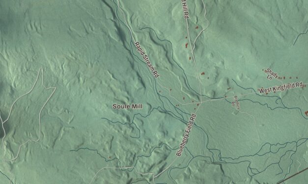 Map of Kingfield, Maine