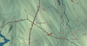 Close-up of the Knox, Maine aerial map