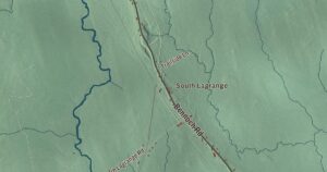 Close-up of the Lagrange, Maine aerial map