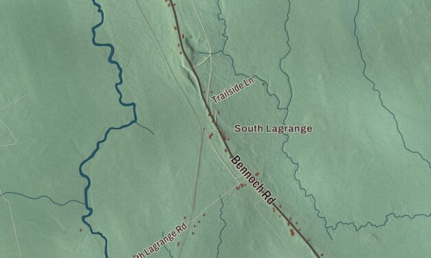 Map of Lagrange, Maine
